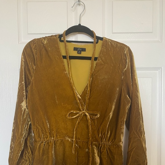 NWOT J. Crew faux-wrap top in drapey velvet - Picture 4 of 5